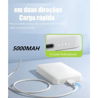 Carregador Portátil por Indução Atração Magnética iOS/Android 5000mAh - 2272-XHT