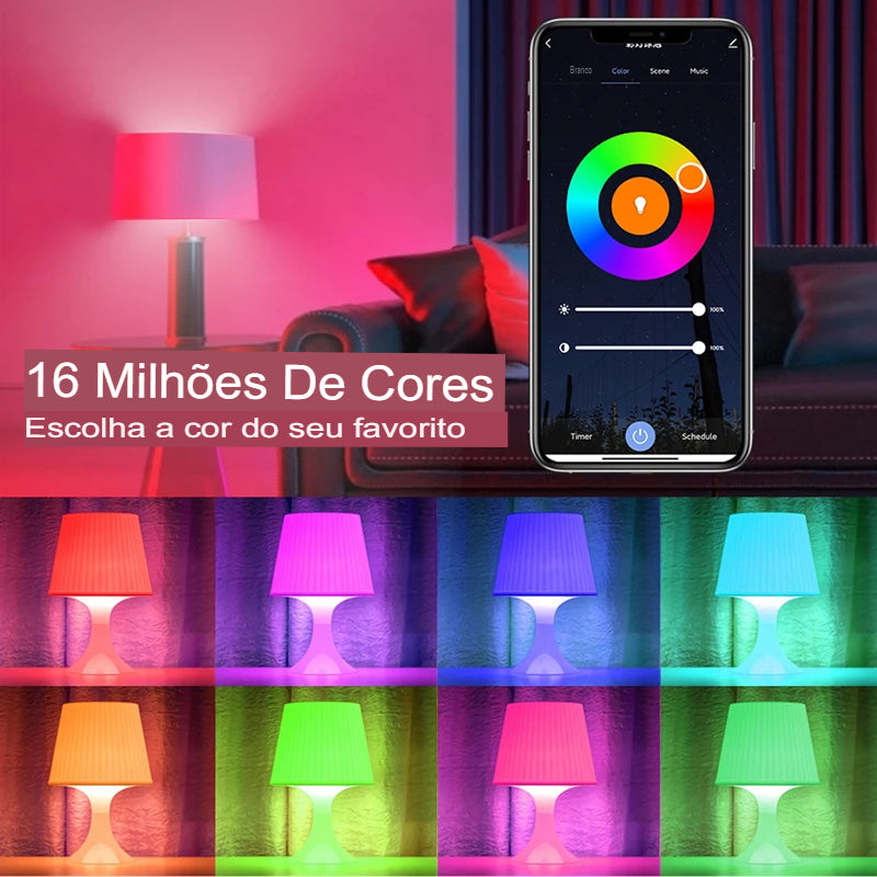 Lâmpada Led Caixa de Som Bluetooth com Controle de 12W