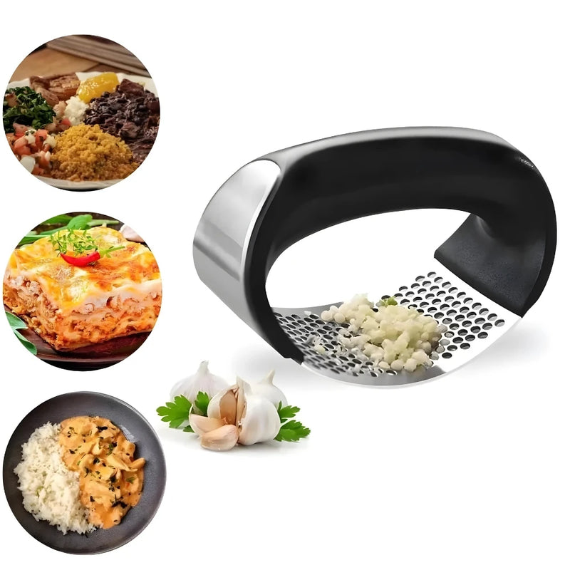3 Kit Espremedor de Alho, Cebola e Batata, Amassadeira de Aço Inoxidável