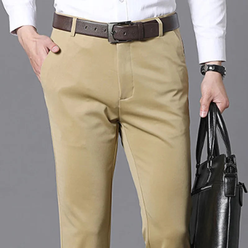 Calças Masculinas Slim Fit - Elegância Casual e Formal com Estilo Plus Size (28-40)