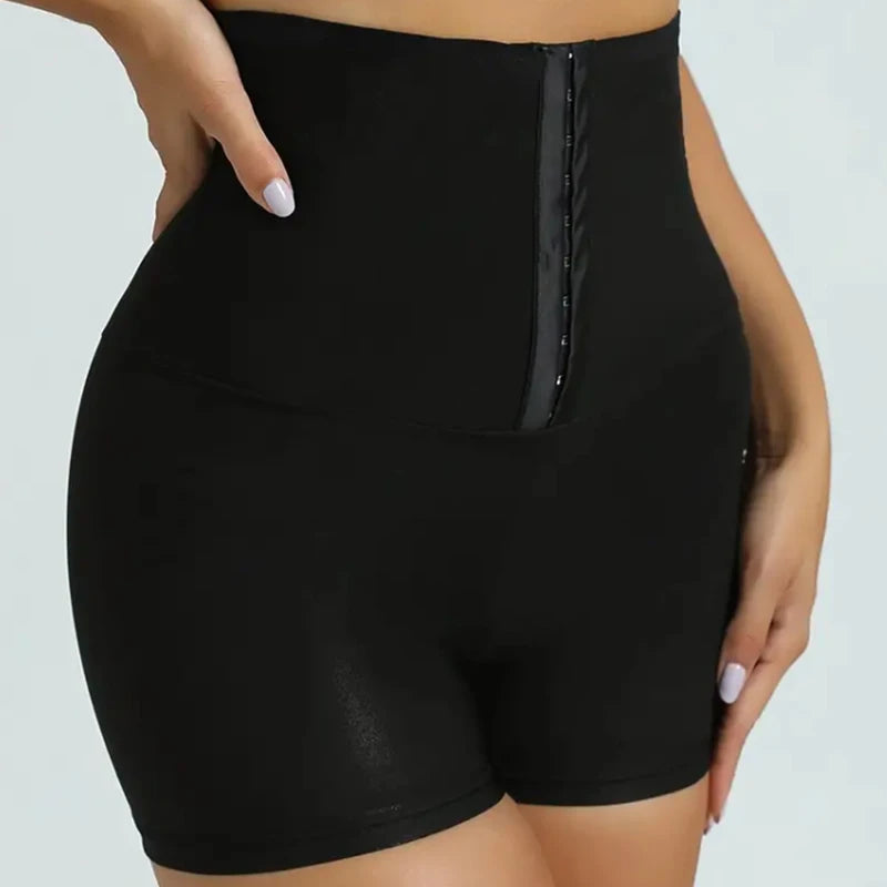 Shorts de Yoga de Cintura Alta com Cinta Modeladora - Shorts de Fitness Feminino que Realça a Cintura e Levanta o Bumbum