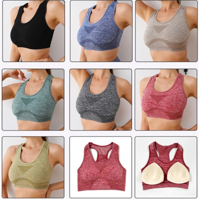 Conjunto Feminino de Treino Sem Costura - Shorts, Sutiã Esportivo para Academia