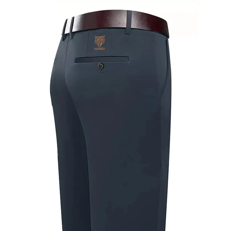 Calças Masculinas Slim Fit - Elegância Casual e Formal com Estilo Plus Size (28-40)