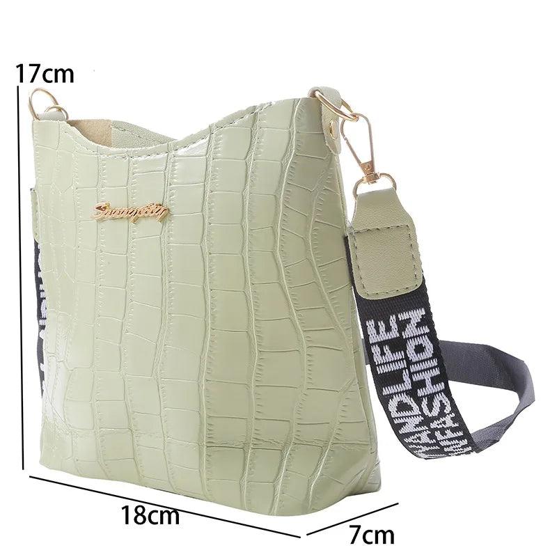 Bolsa Feminina Crossbody em PU Crocodilo – Elegância e Sofisticação 2024