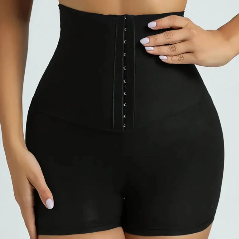 Shorts de Yoga de Cintura Alta com Cinta Modeladora - Shorts de Fitness Feminino que Realça a Cintura e Levanta o Bumbum